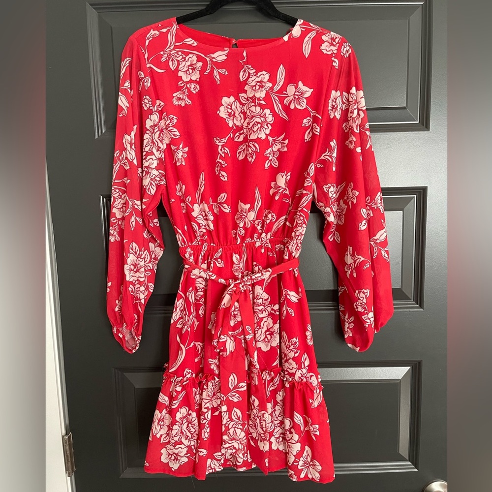 Red Floral Dress